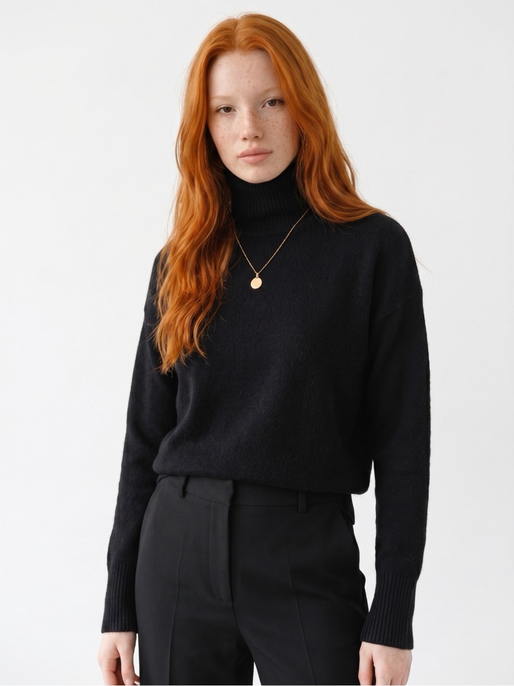 Naked Cashmere Black Cashmere Turtleneck Sweater